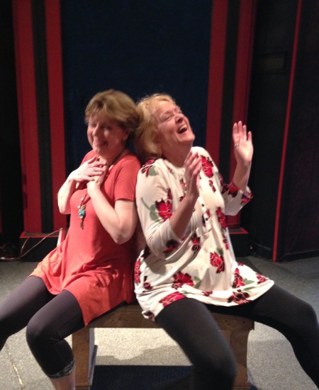 Cheryl Reynolds and Nancy Durgin star in Falmouth Footlights summer opener "GIRLS ONLY--THE SECRET COMEDY OF WOMEN."